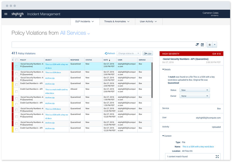 Compliance - DLP remediation 740